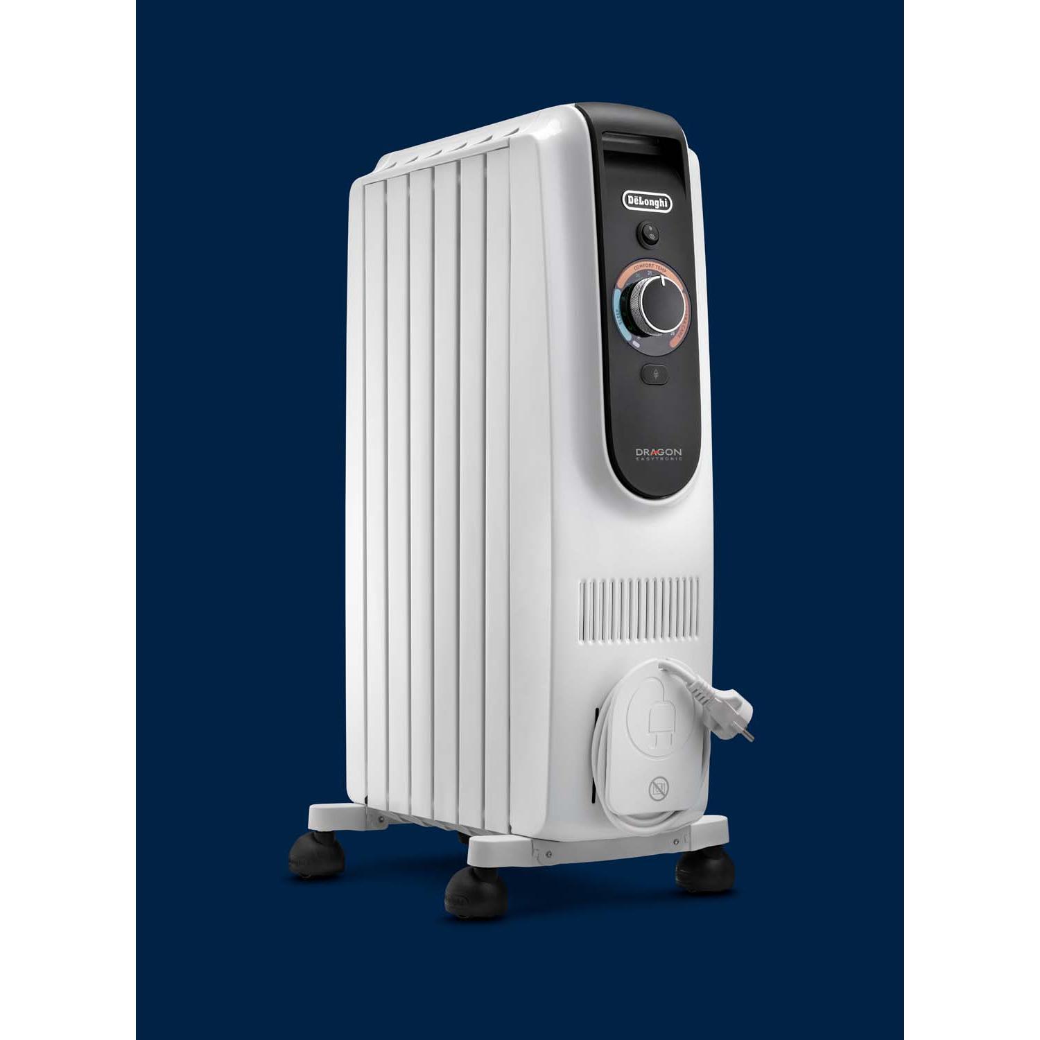 De'Longhi Radiador Dragon 5 TRD50615, 1500W Máx, Termostato Ajustable, Protección Antisobrecalentamiento y Antiheladas