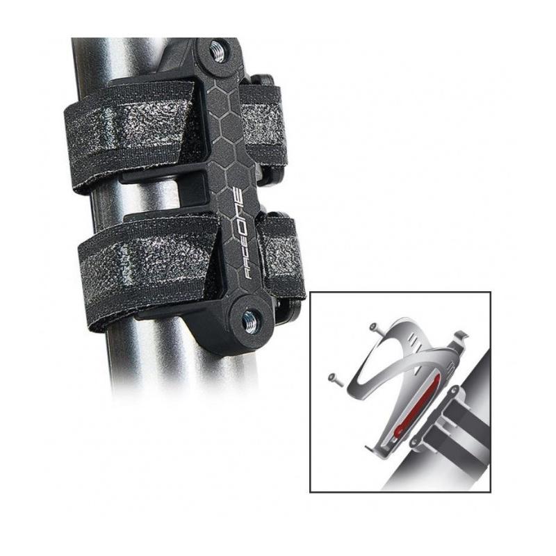 Soporte Universal para Portabidones Jeko Soporte XL: Compatible con Tubos de 30-80 mm, Superficie Plana o Curvada, con Cojín de Gel y Correa de Fijación — Ideal para Ciclismo y Accesorios de Bicicleta