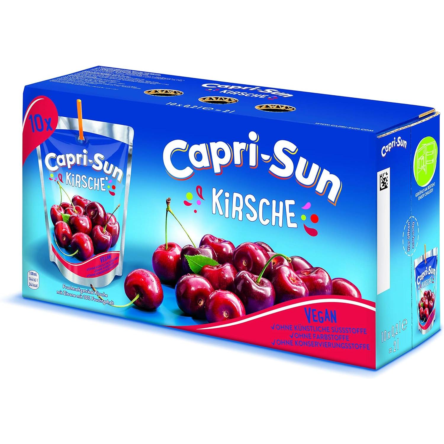 Zumos Capri Sun - 10 Unidades - Zumos Capri-Sun Naranja - Tropical - Cereza - MultiVitaminas - MultiFrutas - Jungle - Safari - Zumos Capri Sun 7 Sabores - 200 ml