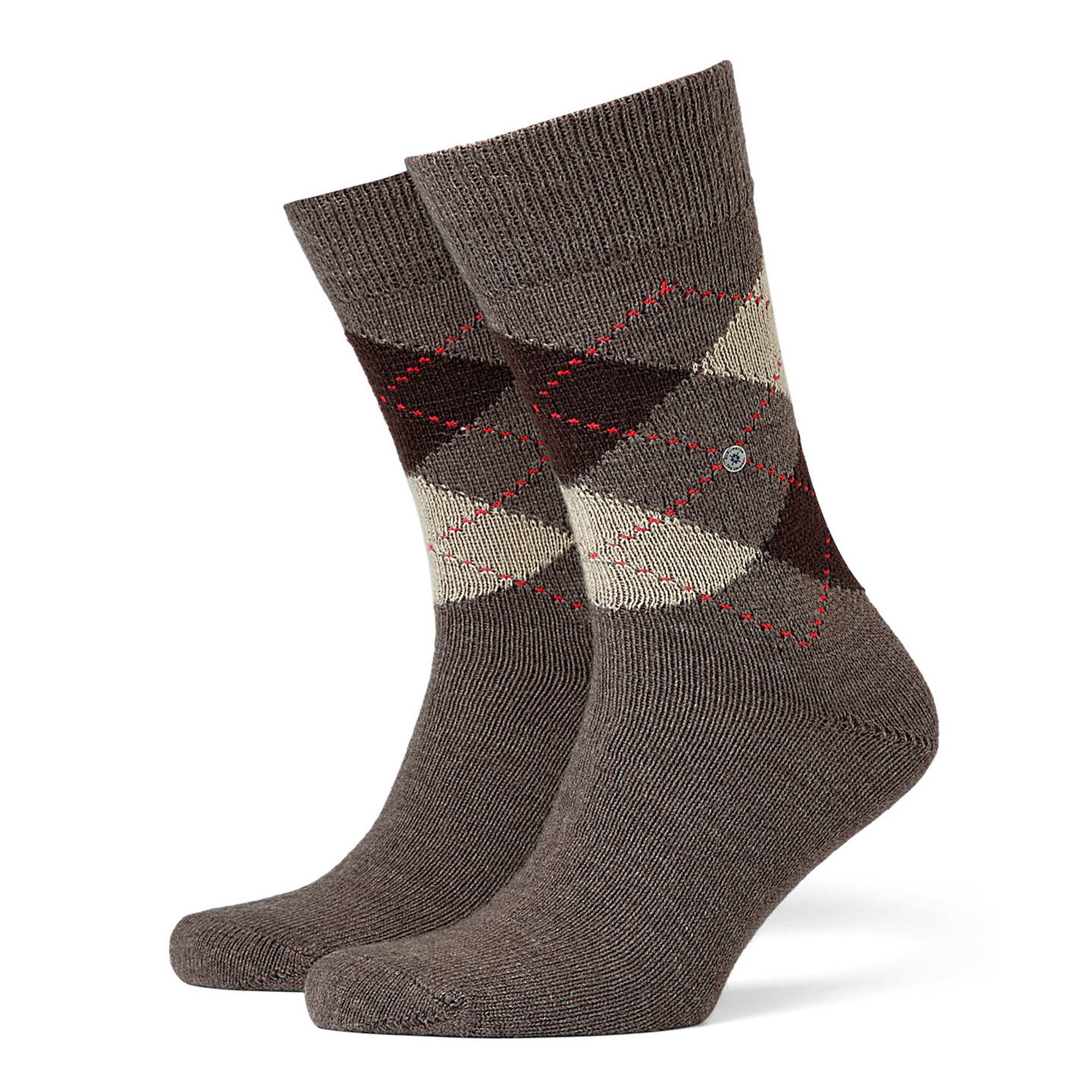 Calcetines para hombres Burlington PRESTON - patrón de diamantes, suave, con clip, Talla única, 40-46 Preston