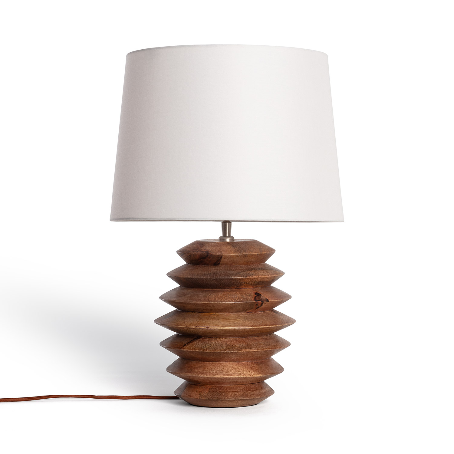 Ledkia Lámpara de Mesa Madera Vihaan ILUZZIA Blanco