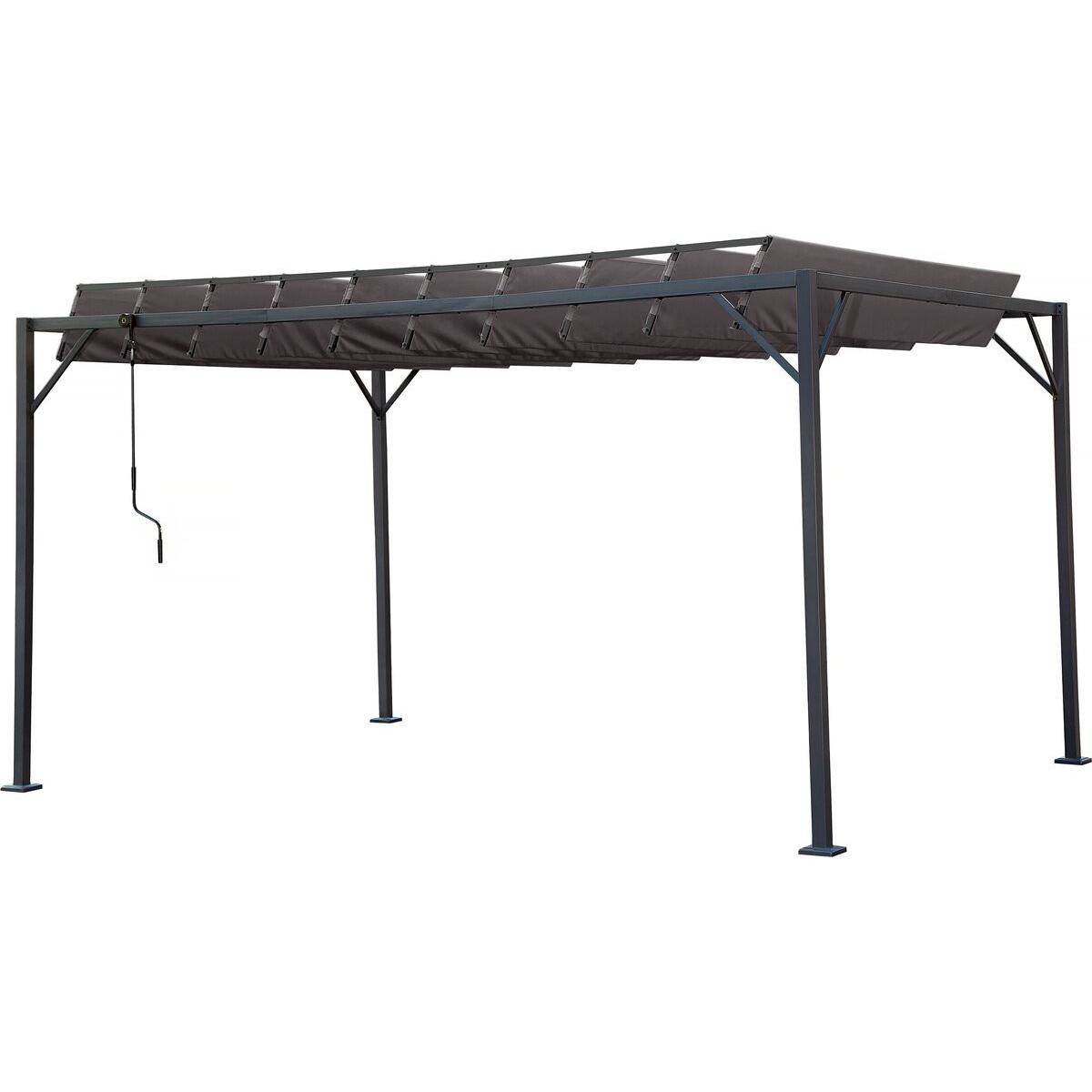 Habitat y Jardin - Pérgola bioclimática de tejido  3x4 m - Antracita