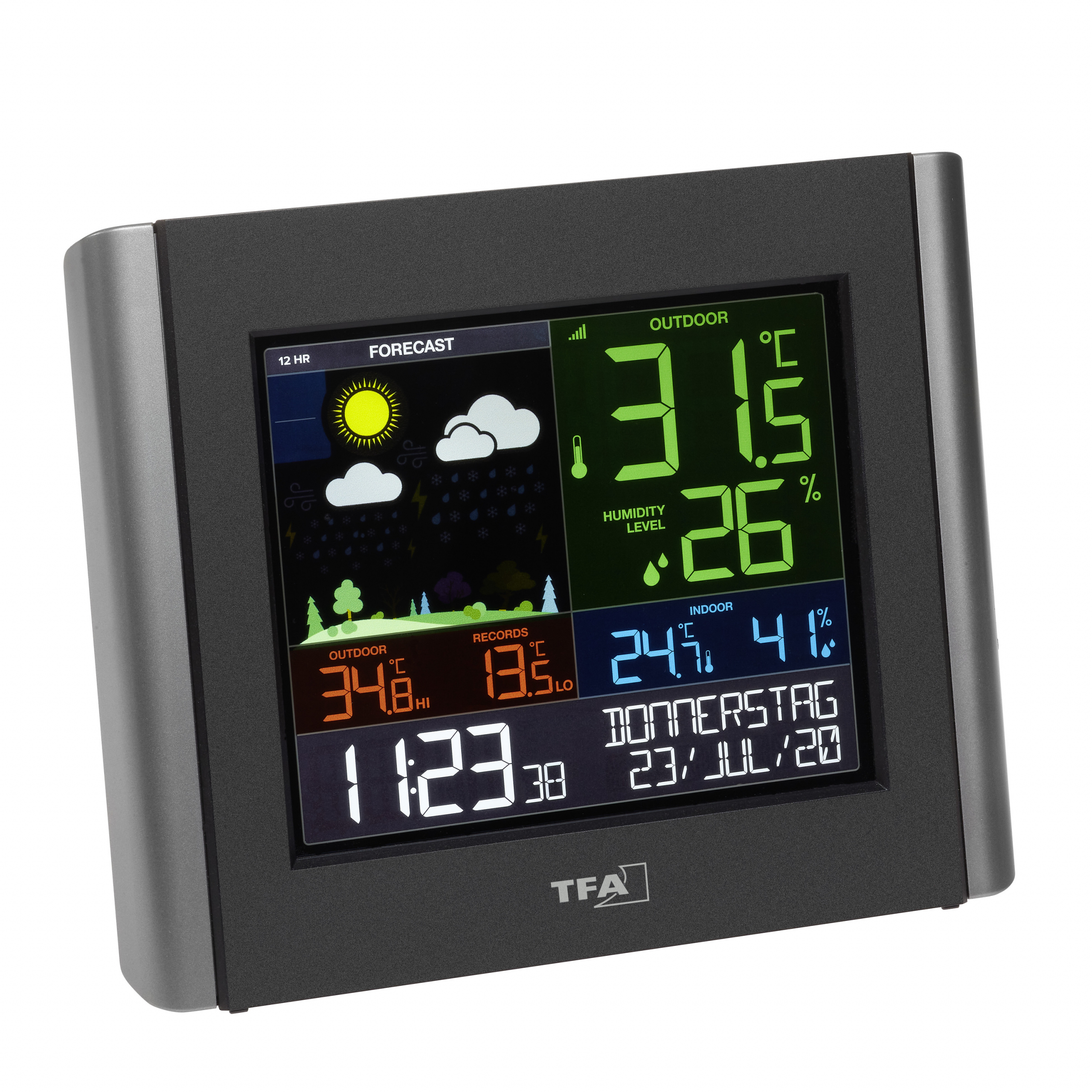 Tfa-dostmann view meteo black wifi battery