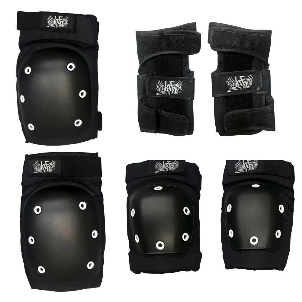 Set Protecciones AGR para Patinaje Completo con Rodilleras, Muñequeras y Coderas de Alta Resistencia a Impactos en Tallas S M L XL