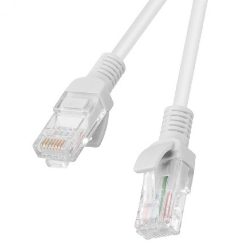 Lanberg RJ45 UTP Network Cable Cat.6 15m Grey, designed for high-speed data transmission up to 10 Gbps, features a PVC exterior and AWG 26 wiring, perfect for connecting devices in your home or office network.