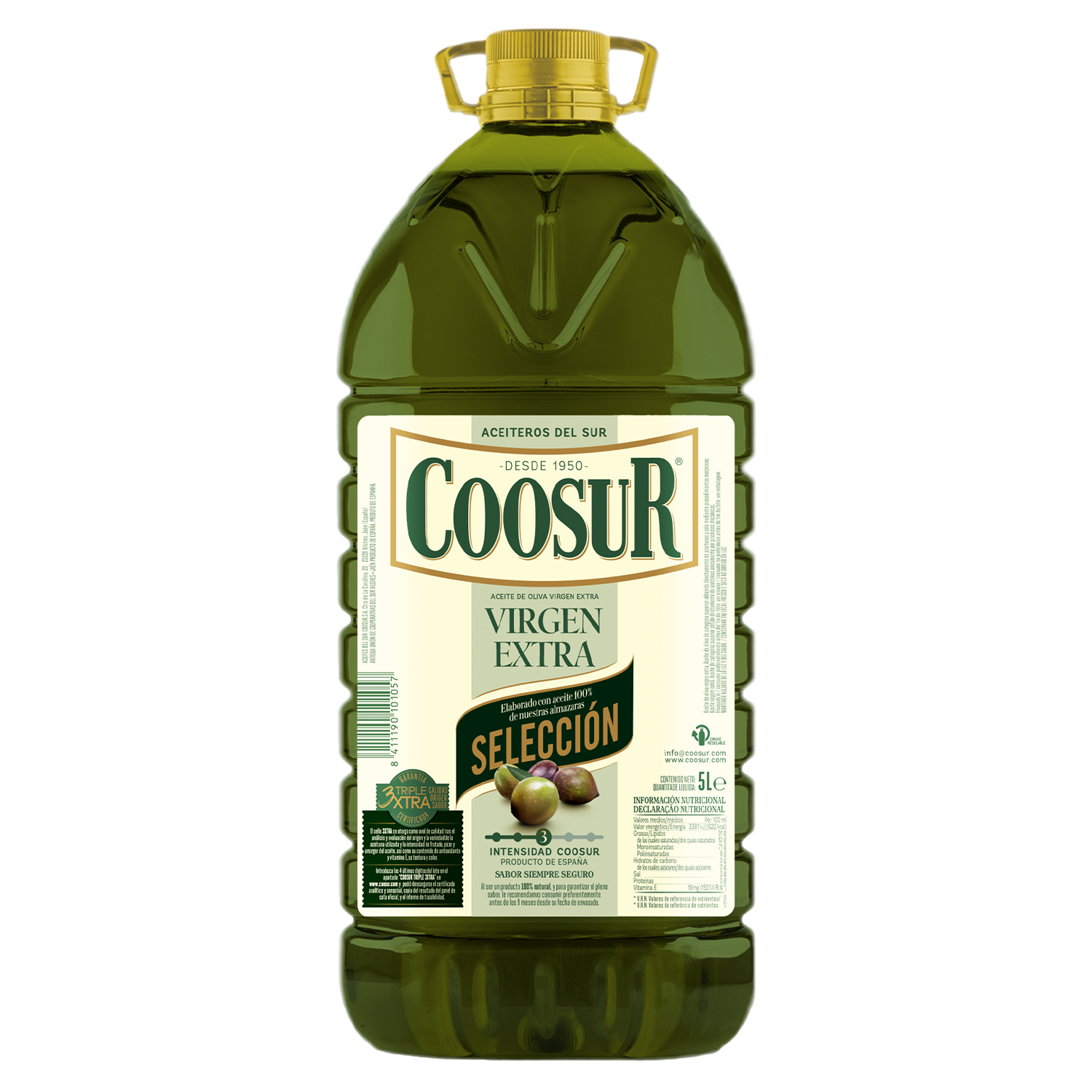 Aceite de Oliva Virgen Extra Garrafa 5L Selección Coosur