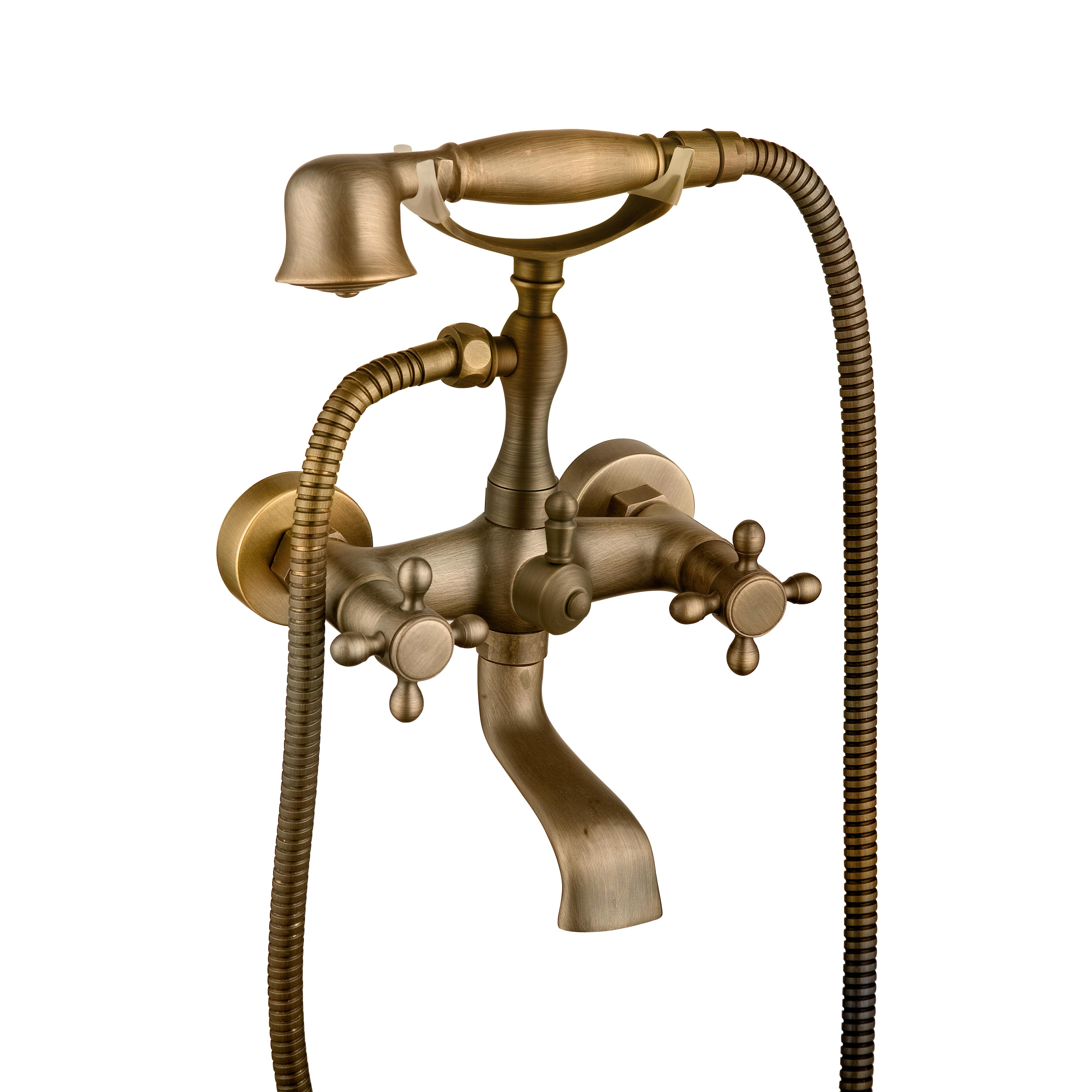 DP GRIFERÍA Grifo Monoblock Bañera Serie Clásica - Incluye Equipo Ducha, 2 Acabados