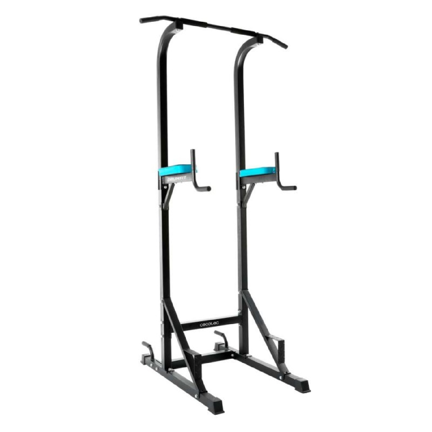 Cecotec Torre Multiestación de Musculación, Rack de Dominadas y Fondos Drumfit PullUps 4000 Power Tower