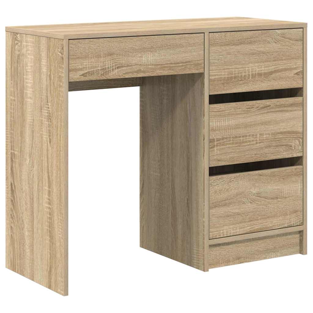 vidaXL Escritorio Roble Sonoma 90 x 37.5 x 75 cm Madera de ingeniería
