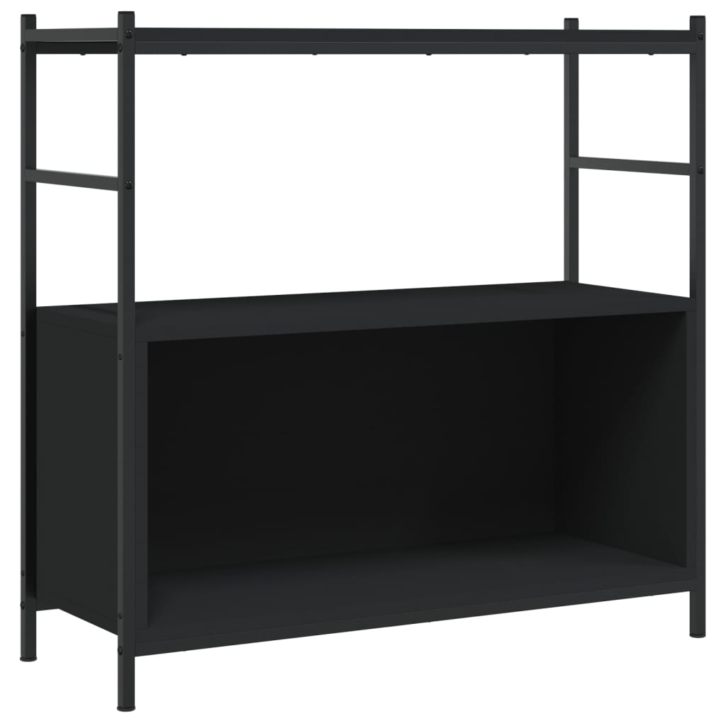 Vidaxl Estantería Hierro y Madera Ingeniería 80x30x78,5 Cm Negro