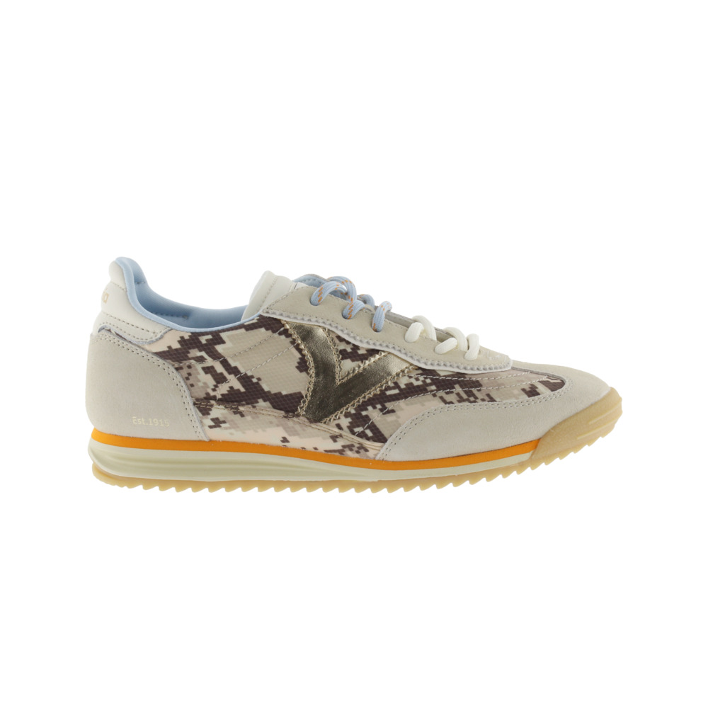 Victoria Saturno Zapatillas animal print con piezas de serraje al tono y suela en sierra 1158112