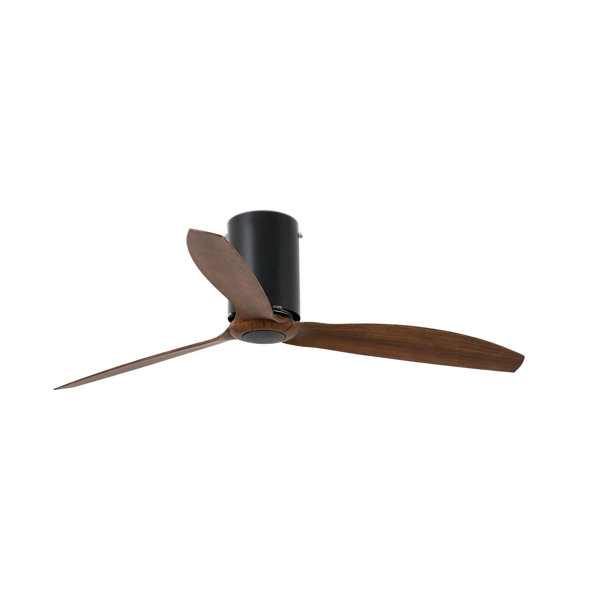 Faro Faro 32042 Marrón Abanico Negro Mate Con Aspas De Madera