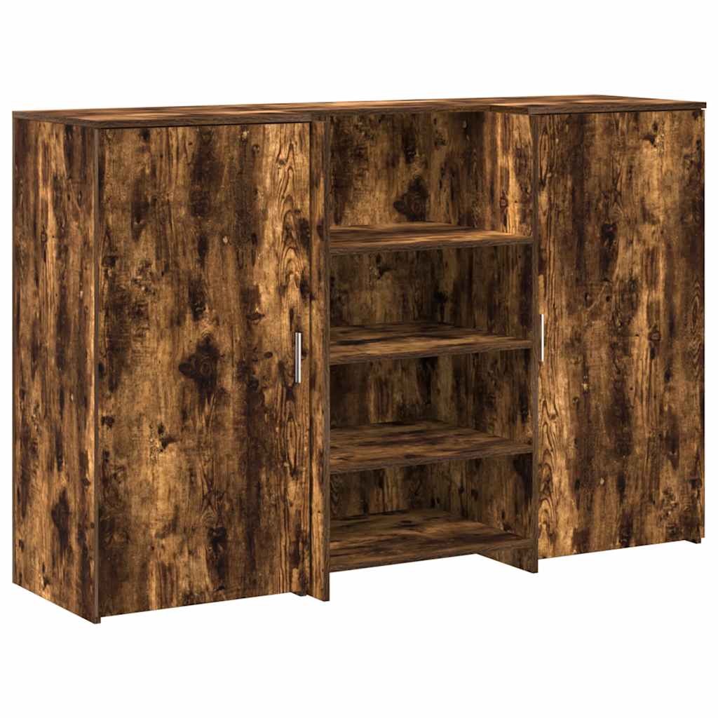 vidaXL Mostrador de recepción roble ahumado 155x50x103,5 cm