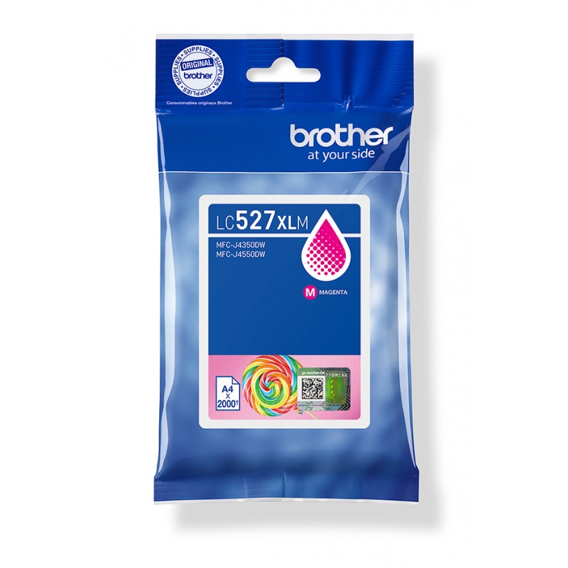 Brother - LC527XLM cartucho de tinta 1 pieza(s) Original Alto rendimiento (XL) Magenta LC527XLM