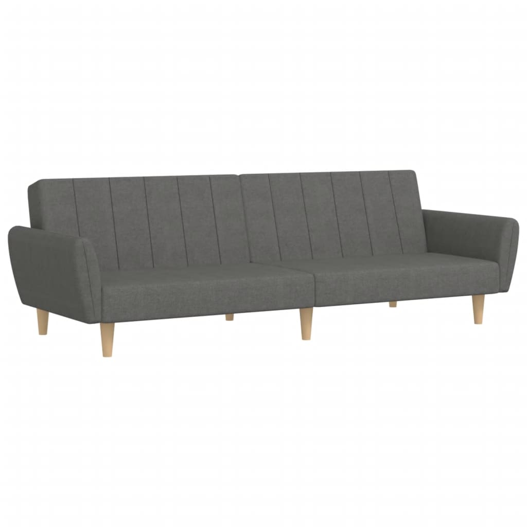 vidaXL Sofá cama de 2 plazas tela gris claro