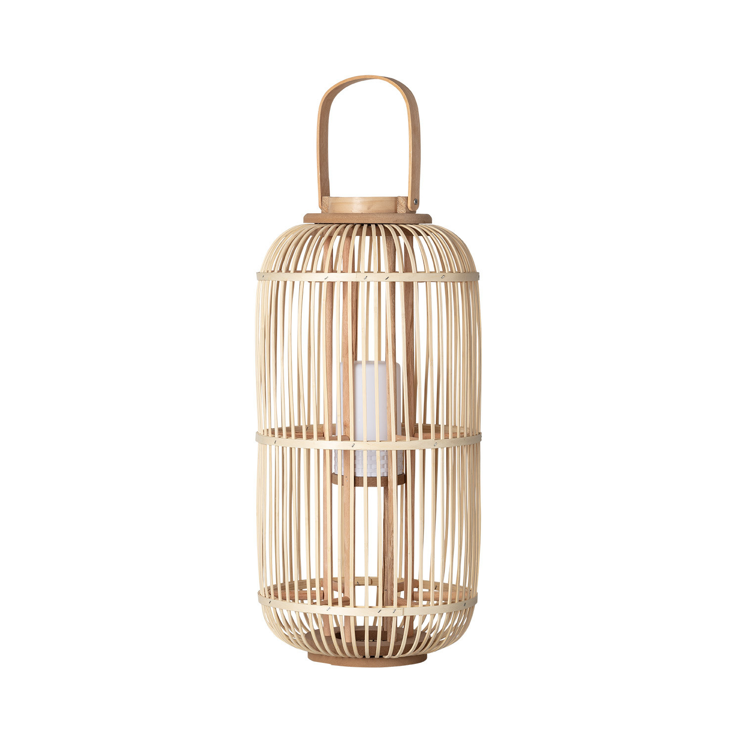 Ledkia Lámpara de Mesa LED Portátil para Exterior Ratán Jávea Natural