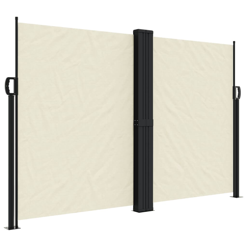 vidaXL Toldo lateral retráctil 160x1200 cm Color Negro, Crema, Azul