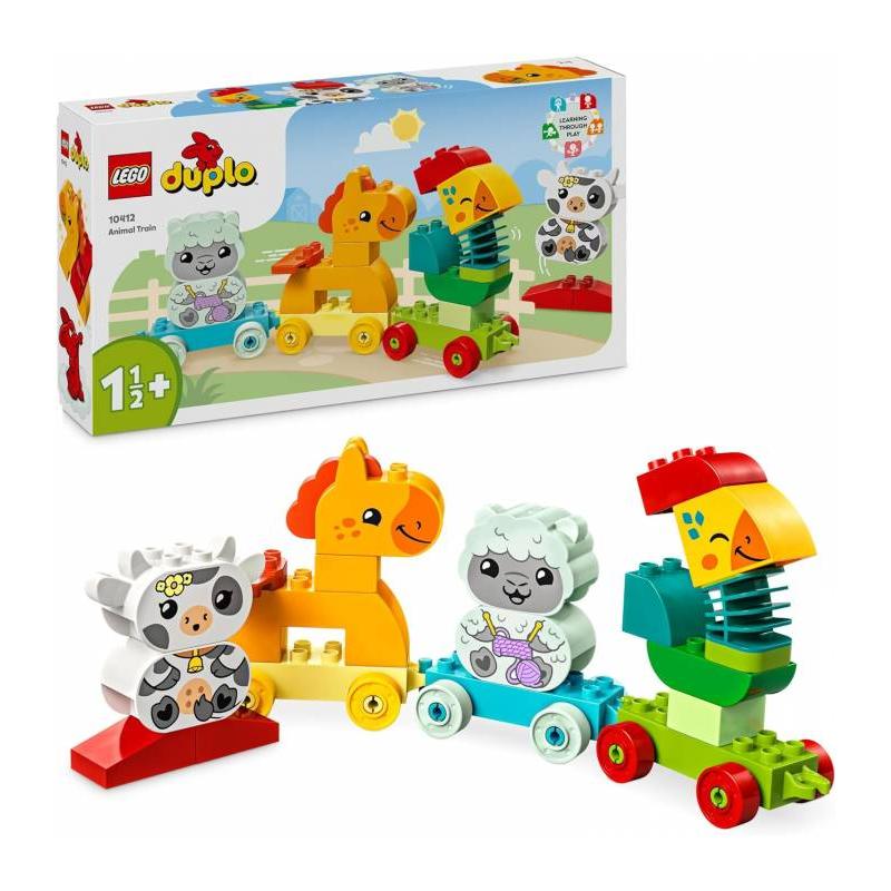 LEGO DUPLO TREN DE LOS ANIMALES - Juguete de Aprendizaje para Niños y Niñas en Edad Preescolar