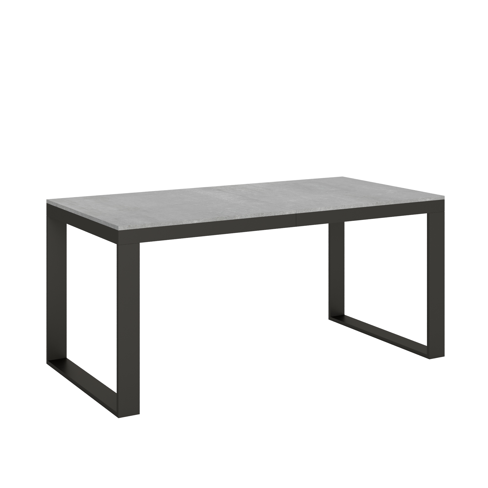 Mesa extensible 90x180/440 cm Tecno Evolution Estructura de cemento Antracita - Itamoby