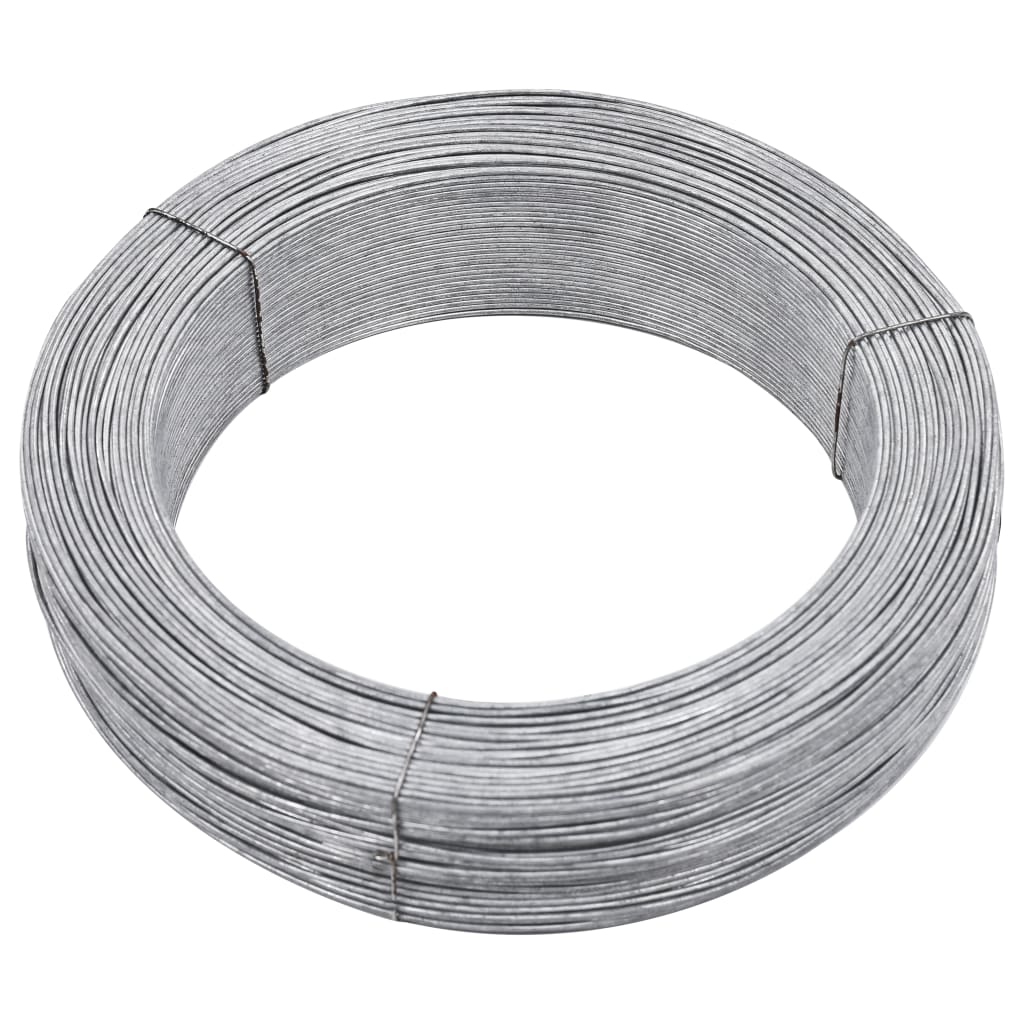 vidaXL Alambre para Atar Vallas Acero 250m 2mm Accesorios de Rejas Bricolaje Dimensiones Φ 2 mm, Φ 2.5 mm, Φ 3.8 mm