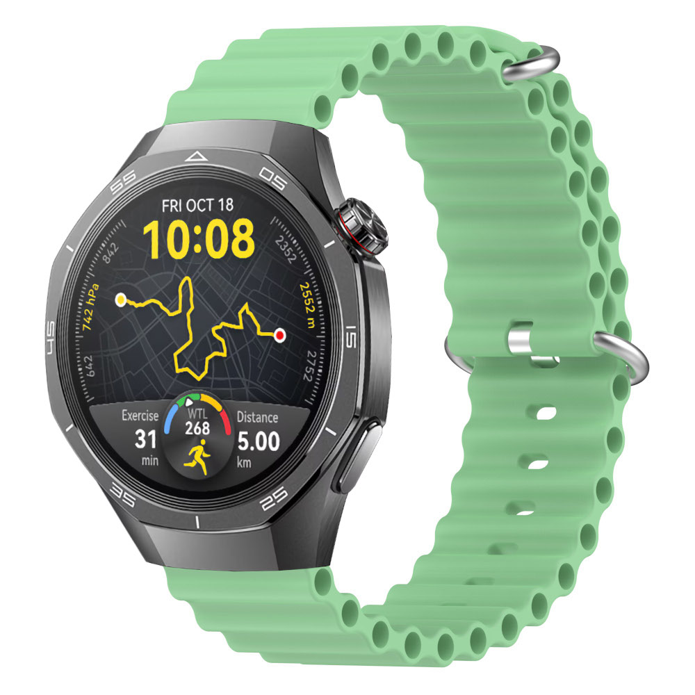 Correa de silicona Ocean para Huawei Watch GT 5 - 46mm / GT 5 - 46mm / GT 4 - 46mm / Amazfit GTR 4 / Bip 5 / Garmin Vivoactive 4, Ancho 22mm