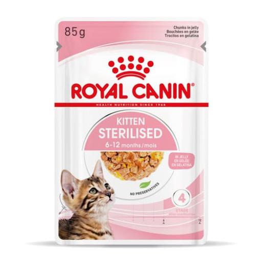 Royal Canin Kitten Sterilised Comida Húmeda Gelatina para Gatitos Esterilizados - 85 gr