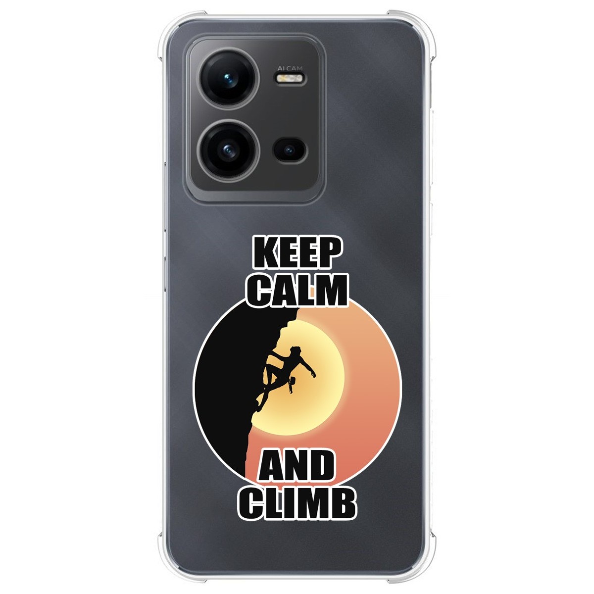 Funda Silicona Antigolpes para Vivo X80 Lite 5G diseño Mujer Escalada Dibujos