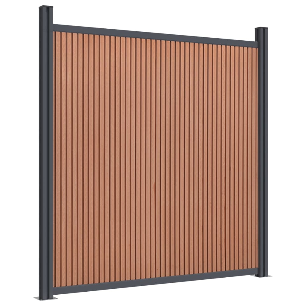Vidaxl Panel de Valla WPC 180x186 Cm Gris Marrón