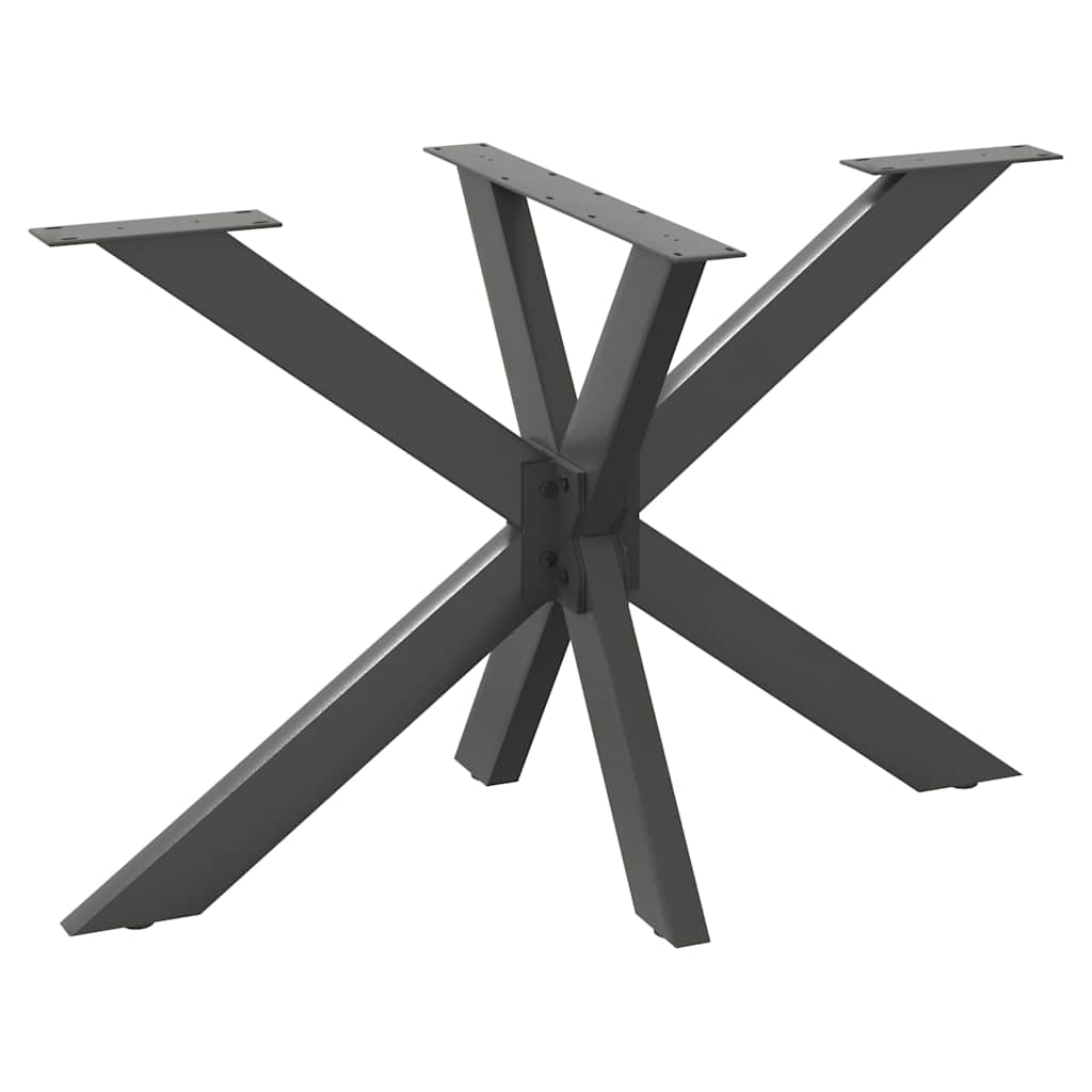 vidaXL Pata de mesa de comedor forma de araña 120x68x(72-73) cm acero