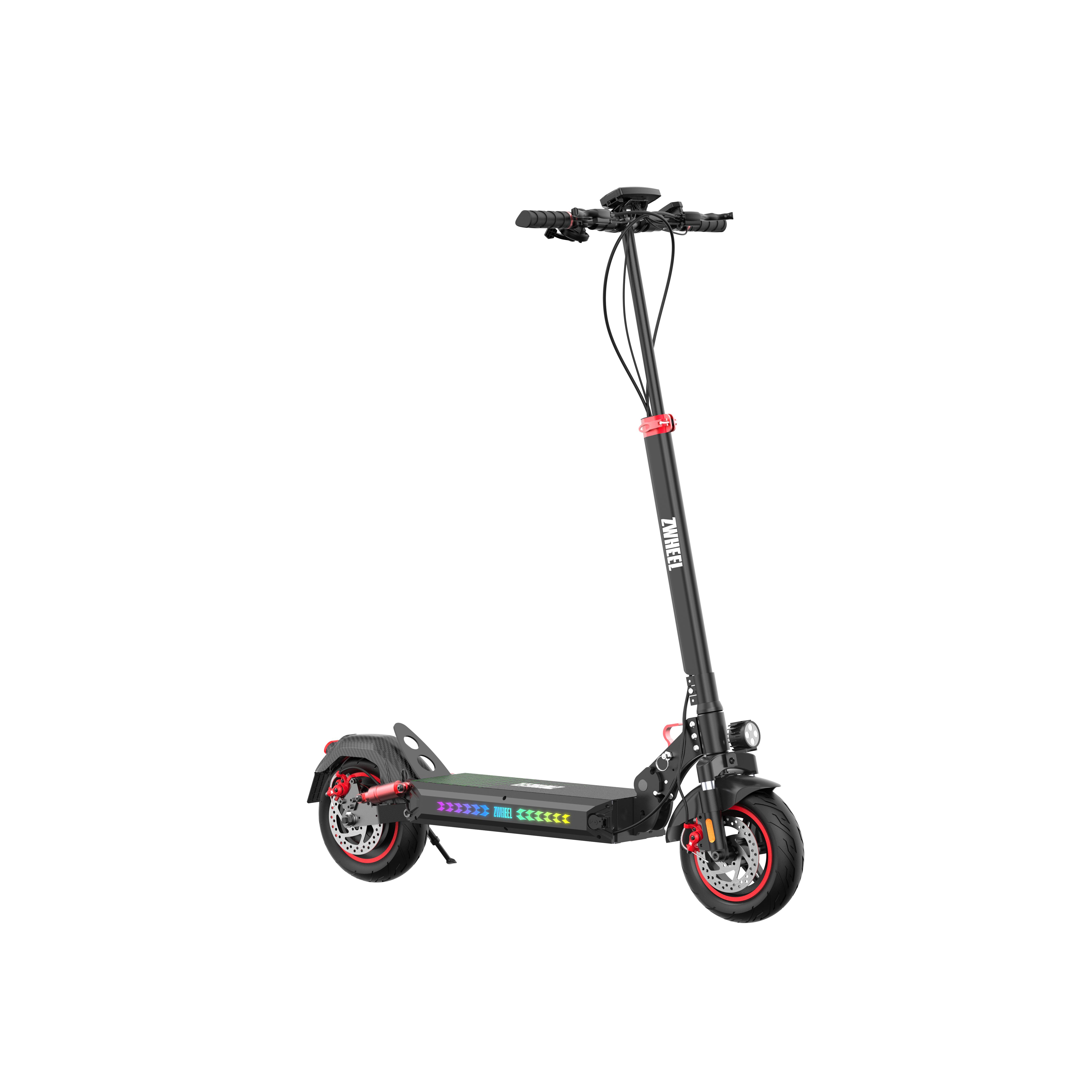 ZWHEEL  Patinete eléctrico ZRino SE-V2 - Potencia 1200W, Batería 48V 480Wh, Alcance 35km, Velocidad 25km/h, Plegable, Ligero 20.9kg, IPX4