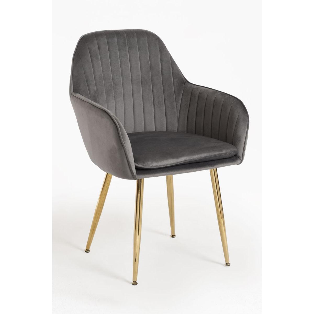 Regalos Miguel - Sillas Comedor - Silla Chic Golden - Gris oscuro