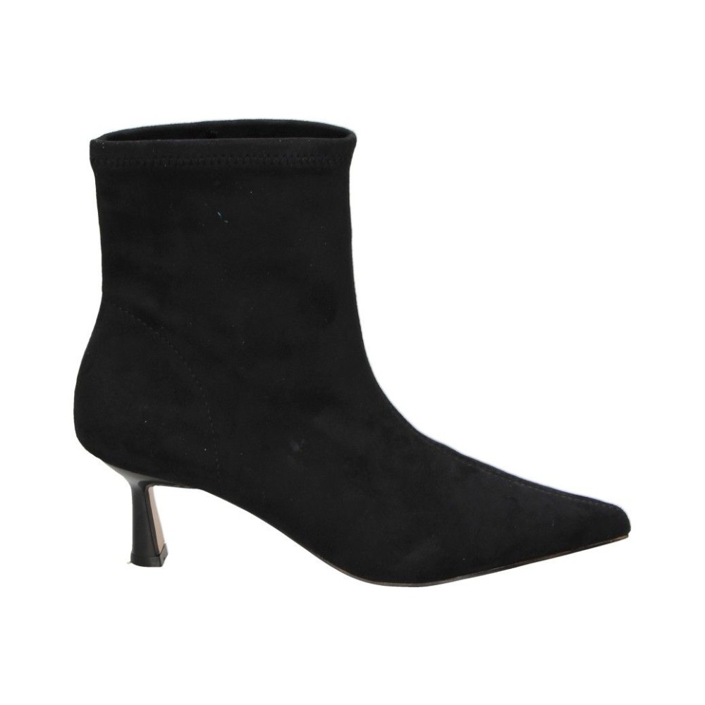 MTNG | Botines de Tacón Mustang Ninette para Mujer – Botín con Tacón Fino en Color Negro – Botín sin Cierre – Tacón Bajo y Cómodo – Puntera en Punta – Estilosos – Elegantes – Modelo 59671