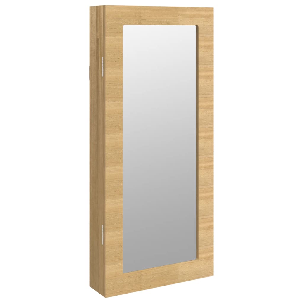 vidaXL Espejo con joyero de pared 30x8,5x67 cm armario de joyería Color Marrón,  Blanco,  Negro y mas
