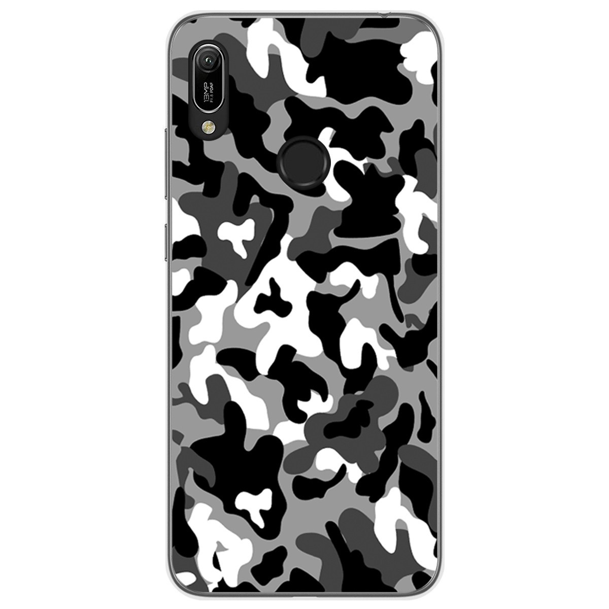 Tumundosmartphone Funda Gel Tpu para Huawei Y6 2019 / Y6s 2019 diseño Snow Camuflaje Dibujos