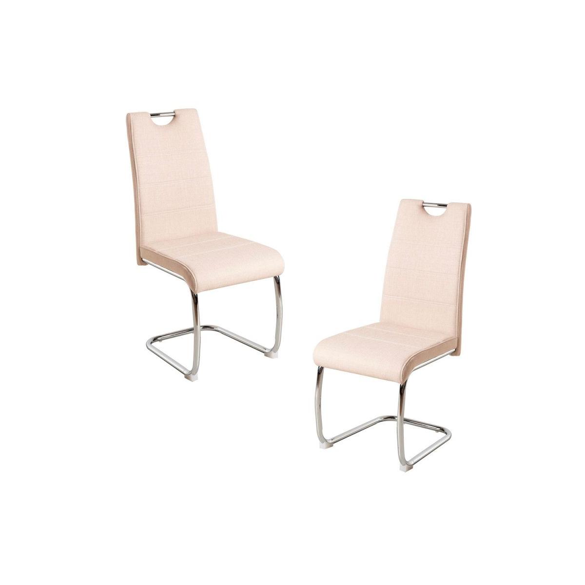 Regalos Miguel - Packs Sillas Comedor - Pack 2 Sillas Hallen Tela - Beige