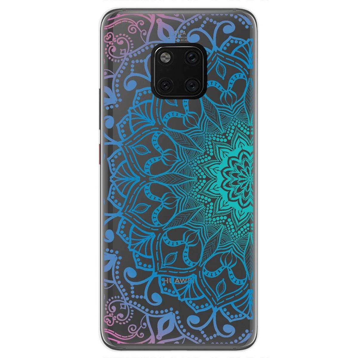 Tumundosmartphone Funda Gel Transparente para Huawei Mate 20 Pro diseño Mandala Dibujos