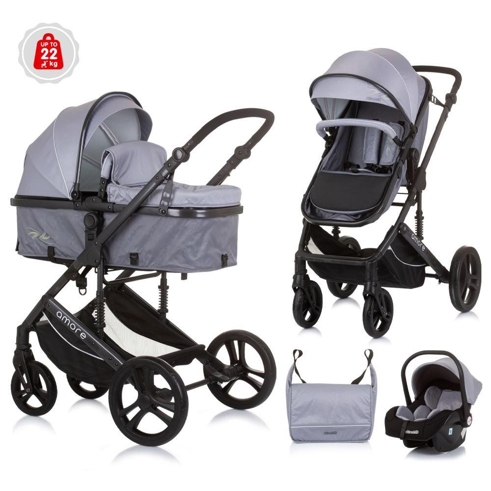 CHIPOLINO Carrito de Bebé Trío convertible AMORE hasta 22 kg de Chipolino