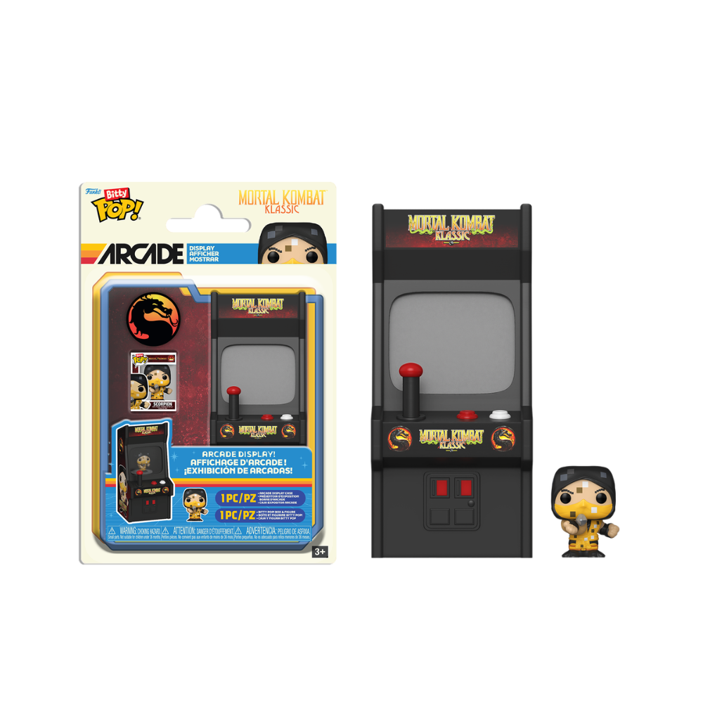 FUNKO BITTY POP! ARCADE: MORTAL KOMBAT, 91394, TIENDA CON LICENCIA OFICIAL, ENVIO EN 24-48 HORAS EN PENÍNSULA, FIGURA, CABEZÓN, MUÑECO, JUGUETES, NUEVO, 100% ORIGINAL, VIDEOJUEGOS, SCORPION, KLASSIC, LUCHA