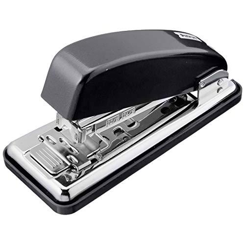 Petrus 626835 Grapadora Metalica Clasica, Grapa 30 Hojas, Apertura de 180°, Gama WOW,Negro