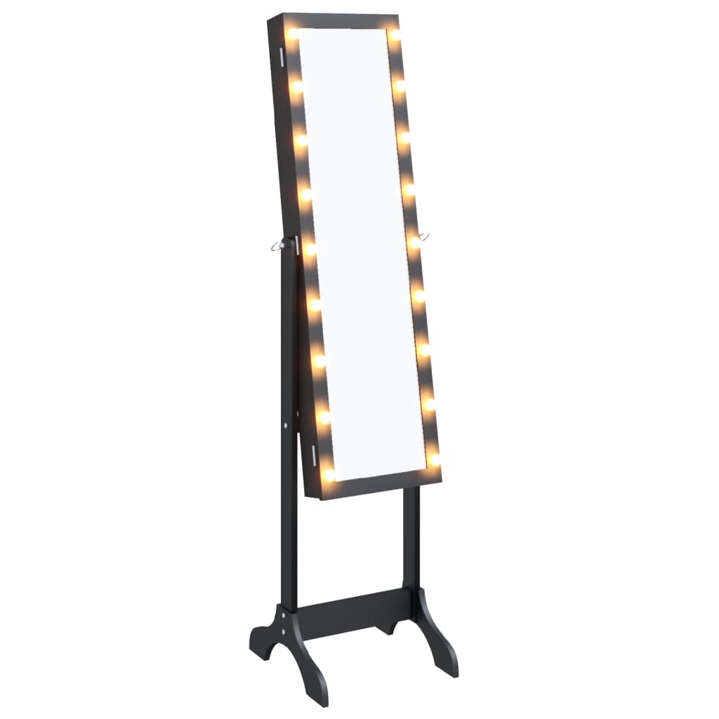vidaXL Espejo de pie con LED 34x37x146 cm espejo de pie espejo de tocador Color Marrón,  Blanco,  Negro y mas