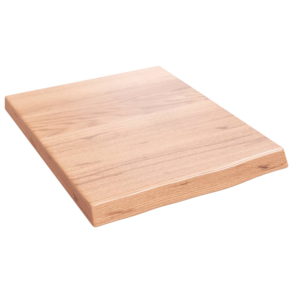 vidaXL Encimera de baño madera maciza sin tratar 40x50x(2-4) cm