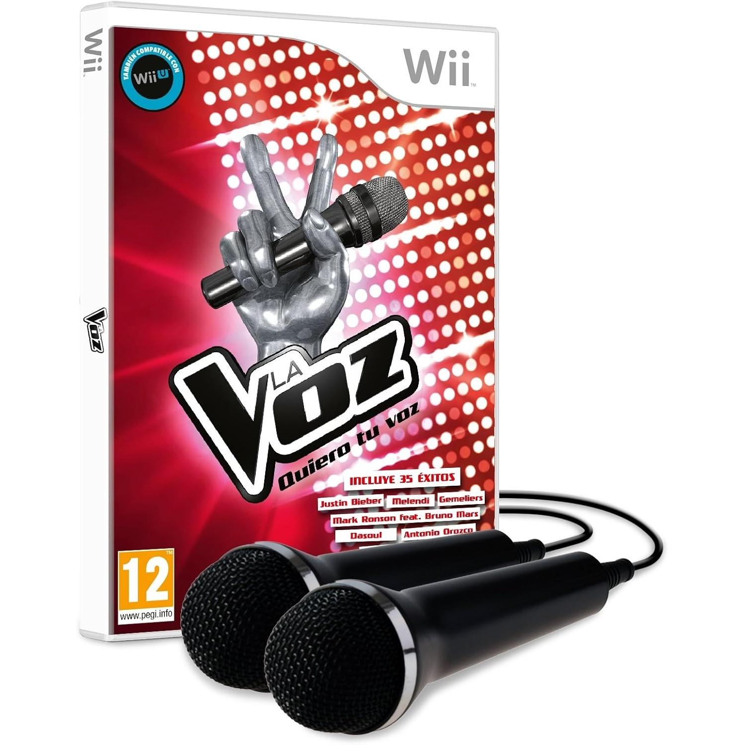 La Voz: Quiero Tu Voz + 2 Microfonos (Wii U) Juego para Consola Nintendo Wii [PAL ESPAÑA]
