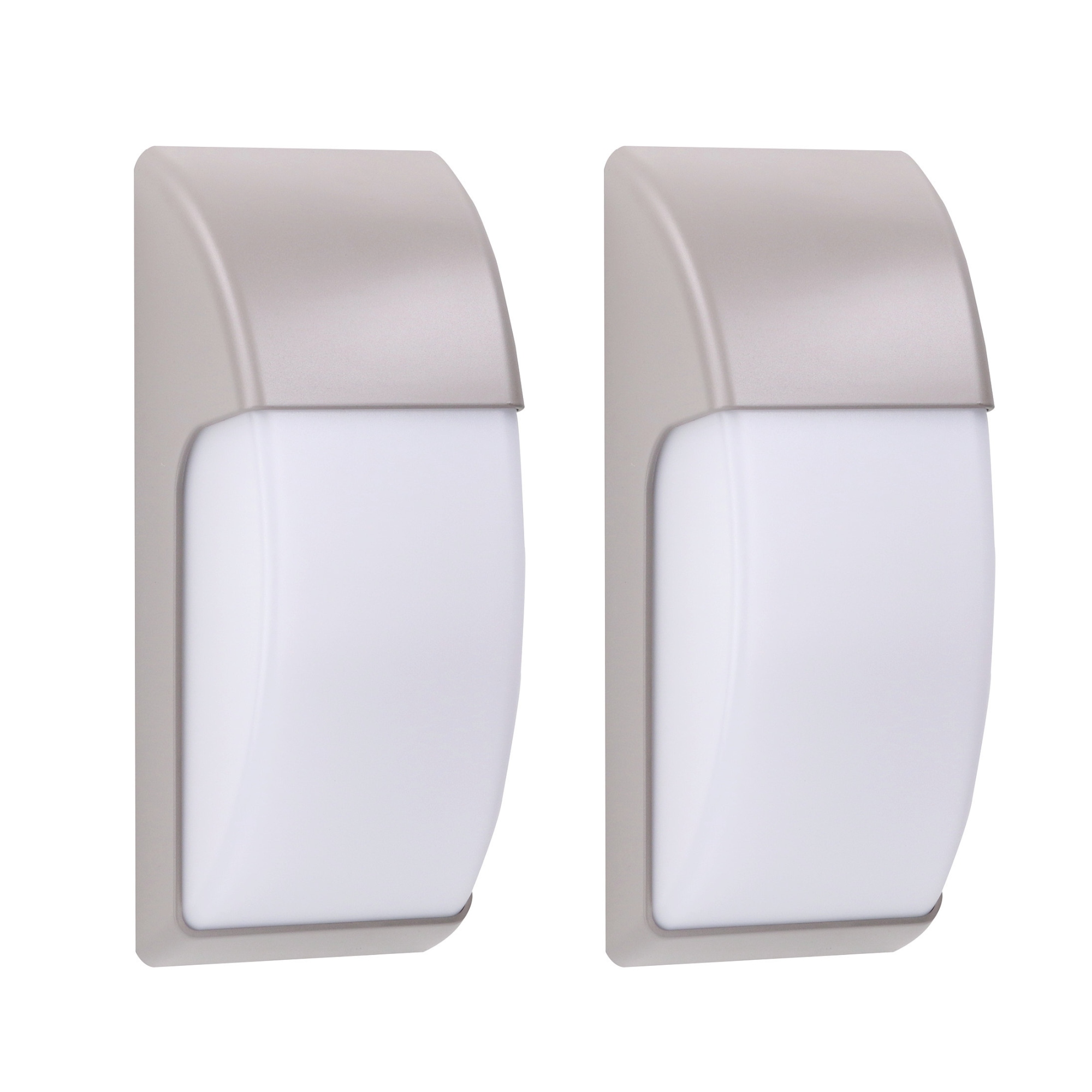 Forlight Area (2uds) Aplique Pared Exterior para Bombilla E27. Jardín y Terraza. Lámpara de Pared Impermeable IP65. Color Gris