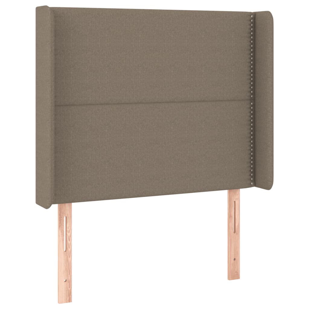 vidaXL Cabecero con LED de tela gris taupe 103x16x118/128 cm