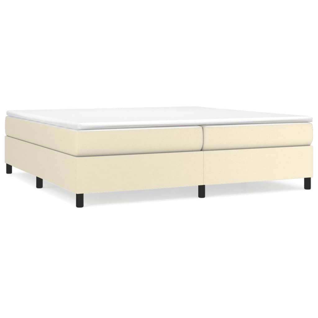 vidaXL Estructura de cama con somier cuero sintético crema 200x200 cm
