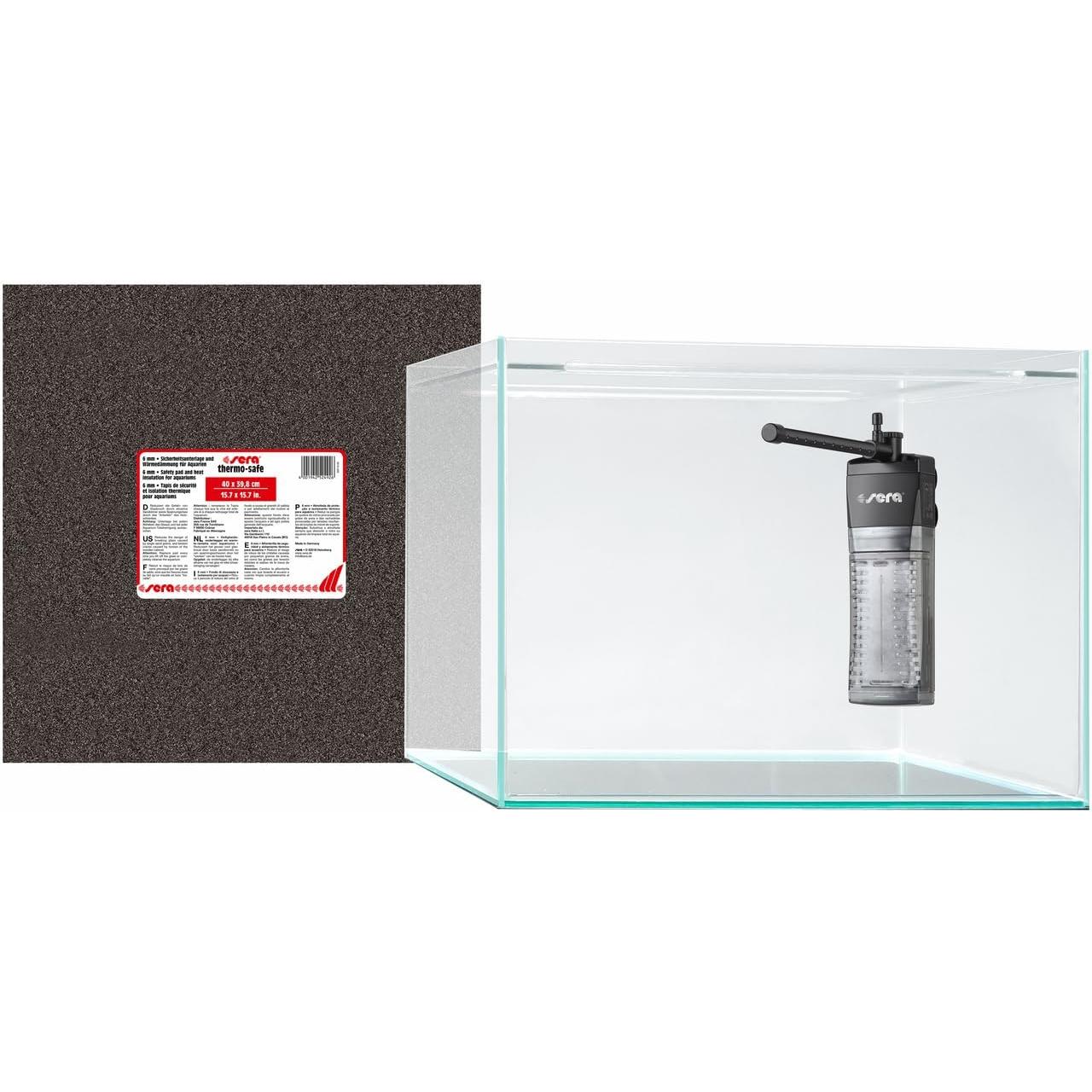 Sera Kit Scaper Cube 48 L + X-Edge 300 + Thermo-Safe - Kit Acuario + Filtro + Alfombrilla Aislamiento Térmico
