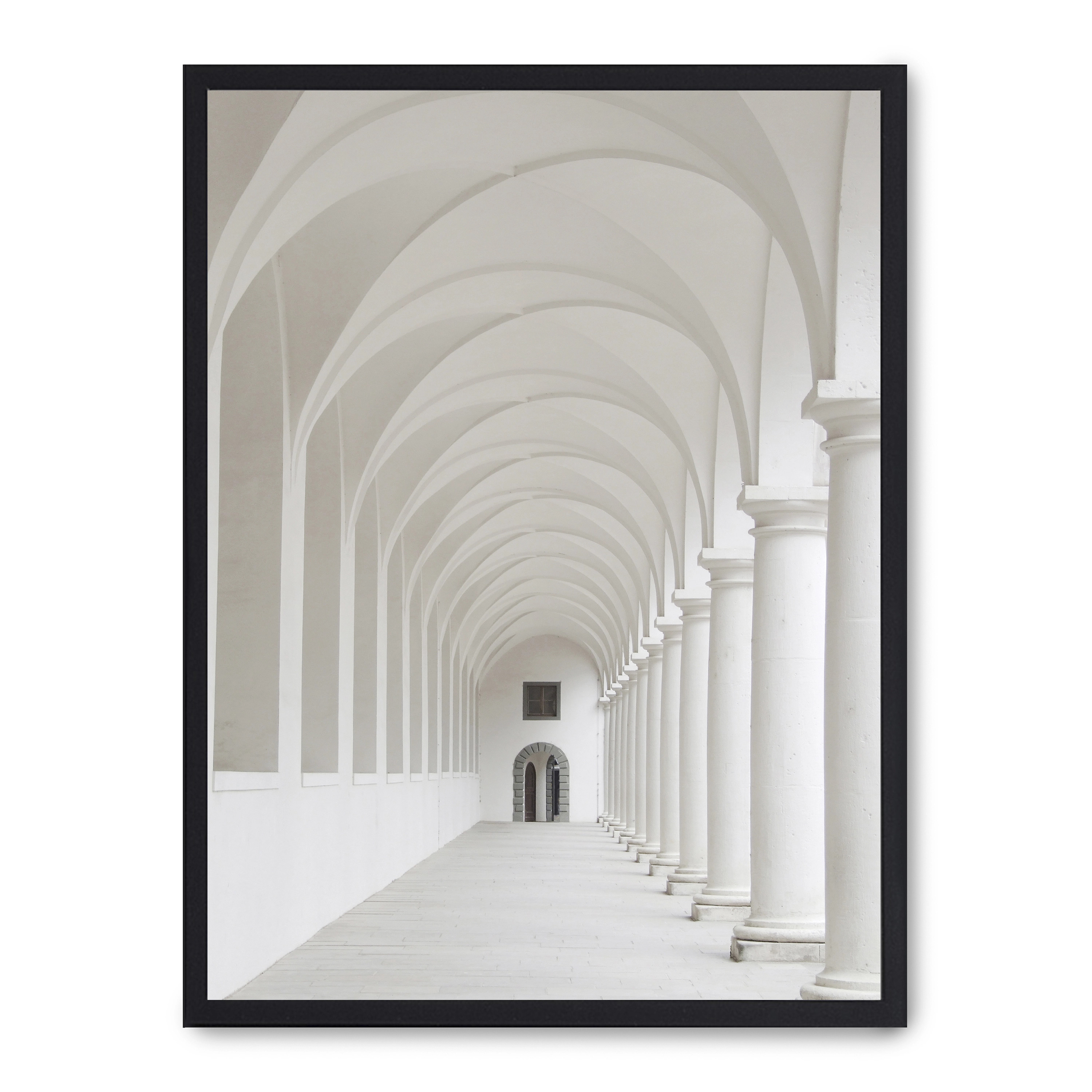 Cuadro simple lines 30x40cm, Póster impreso en papel de primera calidad de 180gr, montado sobre marco de madera MDF acabado en negro., Arquitectura
