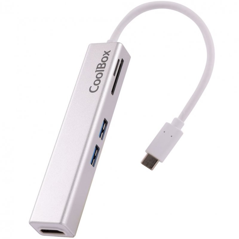Coolbox Hub Minidock USB-C Lite para Ampliar la Conectividad de Tu Ordenador Portátil con 5 Puertos