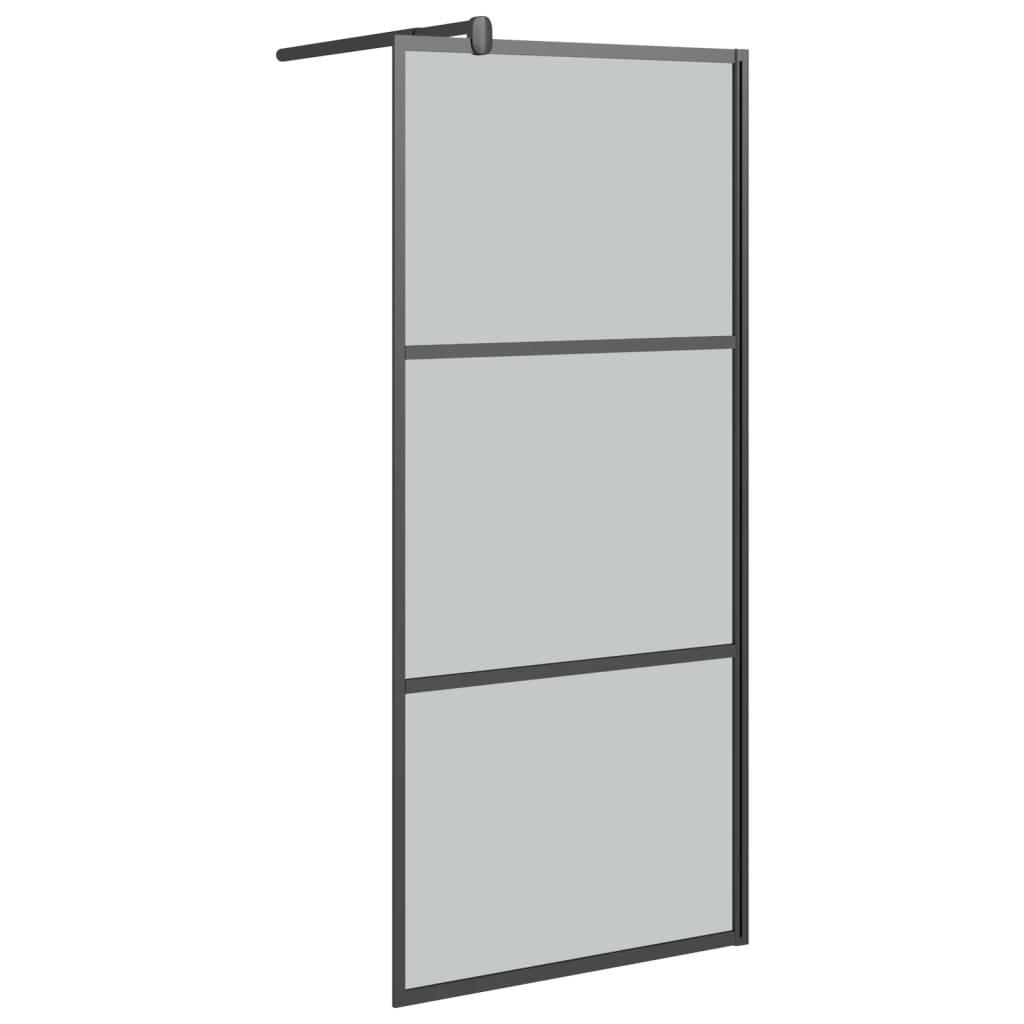 vidaXL Mampara de Ducha Accesible Vidrio ESG Oscuro Negro Cuarto Accesorios Dimensiones 80 x 195 cm,  90 x 195 cm,  100 x 195 cm y mas