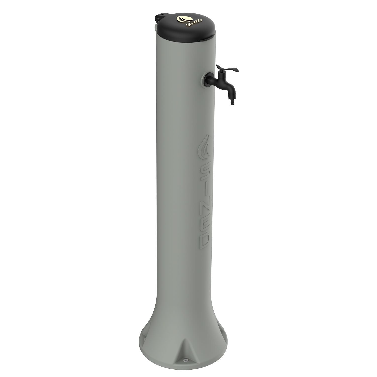 Fuente Jardín Tritone Hdpe Gris Con Gancho De Goma Sined
